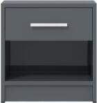 KringX Iris Éjjeliszekrény, 1 fiók, 39x28x40 cm, Antracit szürke