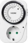Orno Priza programabila mecanic VIRONE MT-1(GS), schuko, 230V, 16A, 3500W, IP20, alb (MT-1(GS))