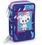 Lebez Penar echipat - Colectia Puppies cu 3 fermoare (18 markere si 18 creioane colorate) - 13 x 20 x 6.5 cm (81557) Penar