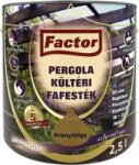 Festék Bázis Factor Pergola kültéri fafesték aranytölgy 2, 5 L (256)