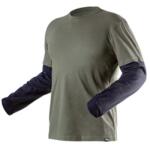 NEO TOOLS 81-616-M hosszú ujjú póló, olíva, kettősujjú KIFUTÓ (81-616-M)