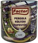 Festék Bázis Factor Pergola kültéri fafesték fehér 2, 5 L (248)