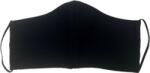  Szájmaszk fekete 2 rétegű vászon, orros