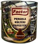 Festék Bázis Factor Pergola kültéri fafesték gesztenye 2, 5 L (262)