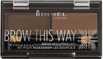 Rimmel Brow This Way Scuplting Kit paletă pentru sprâncene perfecte 2, 4 g 003 Dark Brown