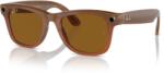 Meta RAY-BAN Meta Wayfarer (Standard) Smart Glasses - Shiny Caramel, Polar Brown (RW4008 67068353)