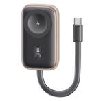 USAMS Vésztöltő 1200mah, Led Jelzés + Fix Type-C Kábel, Fekete