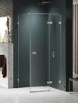 NEW TRENDY Avexa Nickel Brushed cabină de duș 100x80 cm dreptunghiular nichel periat/sticlă transparentă EXK-8504 (EXK8504)