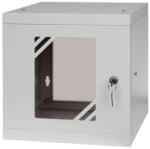 Stalflex RC10-6U-300GG Fali Rack Szekrény - 6U, 300mm, Szürke, Üvegajtós