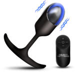 Heavy Hitters Vibrating Weighted Silicone Anal Plug Medium Black