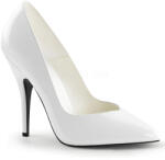 Pleaser USA Pleaser Seduce-420V - Női sexy cipő Feér Lakkozott 45