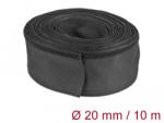 Delock Szőtt Tépőzáras Karmantyú 10 m x 20 mm-Es, Fekete