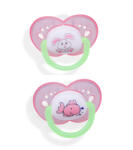 Baby Bruin világítós szilikon játszócumi 0-6 hó, 2db (rózsa)