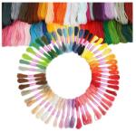 Ruhhy Hímző fonal készlet, 50 szín, poliészter, 8 m, mosógéppel mosható (00025680)