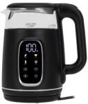Adler AD 1305 üveg vízforraló 1, 7 l fekete/ezüst hőfokszabályzóval (92281)