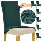 Ruhhy Rugalmas palackzöld bársony székhuzat szett, 6 db, 65×40×35 cm (00025992)