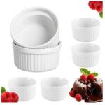 Ruhhy 6 darabos fehér kerámia ramekin sütőtálka szett 200 ml (00025705)