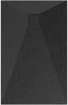 Welland kőhatású zuhanytálca szifonnal 70 x 110 cm - fekete (GT-11070SS)