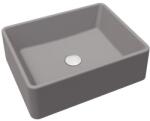 Brado KLARA pultra építhető gránit mosdókagyló szürke színben, beépíthető