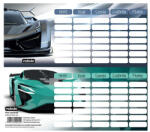  Órarend egylapos Sportautó, 25 db/csomag, Nebulo