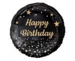 Godan Fólia lufi fekete/arany - Happy birthday