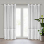 Takoy Perdea MARION din etamină decorată în partea de jos cu aplicație de blană pufoasă 140 x 250 cm