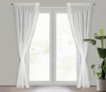 Takoy Set 2 buc Perdea gata făcută LARIS decorată cu dantelă și perle, cu șnur în set 140 x 270 cm