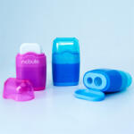 Nebulo Hegyező 2 lyukú műanyag, tartályos+radír egyben 12 db/doboz, Nebulo vegyes színek (R+HKT-1) - iroszer24