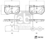 Febi Bilstein Set placute frana FEBI BILSTEIN 196780 (196780)