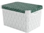 Keter Deco Stockholm L tárolódoboz - zöld leveles minta (261269)