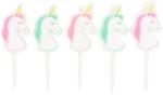 Magic Days egyszarvú party gyertya készlet, 5 db, rózsaszín-zöld (GD16LUM8826)