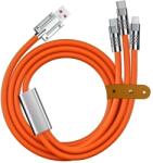 Bigshot Gyorstöltő Bigshot 3 az 1-ben töltőkábel, szilikon, hossza 1, 2 m, narancs (MCT-CH-CBL2M-Rosu-739810037)