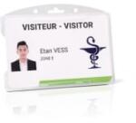 DJOIS Azonosítókártya-tartó, műanyag, nyitott, fekvő, 54x85 mm, (TF200429) (TF200429)