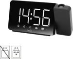 Somogyi Elektronic Home LTCRP03 rádiós LED ébresztőóra projektorral, változtatható fényerő, körbe forgatható vetítési pozíció, két ébresztési idő, FM rádió, bip-bip vagy rádiós ébresztés