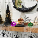 Family Halloween-i tök dekoráció - fényes - 6 cm - 3 szín / csomag (58180)