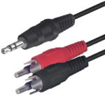 A+ 49 audiókábel, 3, 5mm dugó, RCA, 1, 5m (A_49)