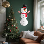 Family Collection Karácsonyi dekoráció - hóember - papír - 90 cm (58965B) - tipparuhaz