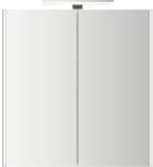 Jokey Plastik Sohland Dulap baie cu oglindă Jokey ALU 65x68 cm aluminiu 2 uşi iluminare LED (124512010-0110)