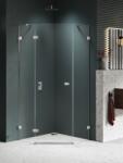 NEW TRENDY Avexa Nickel Brushed cabină de duș 90x90 cm nichel periat/sticlă transparentă EXK-8558 (EXK8558)