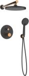 INVENA Moonlight set de duș ascuns cu duș de ploaie negru BS-77-014 (BS77014)