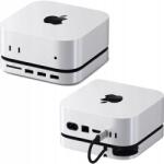 Satechi állvány Mac Mini M4 2024 készülékhez, hub dokkoló állomás lemeztartóval (ST-GNMMES)