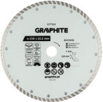 GRAPHITE Gyémánt vágókorong 230x22.2mm, turbo, száraz és vizes (57T321) - szerszamparadicsom