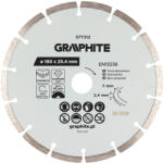 GRAPHITE Gyémánt vágókorong 180x25, 4mm, szegmenses, száraz (57T312) - szerszamparadicsom