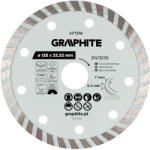 GRAPHITE Gyémánt vágókorong 125x22.2mm, turbo, száraz és vizes (57T318) - szerszamparadicsom