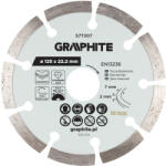 GRAPHITE Gyémánt vágókorong 125x22.2mm, szegmenses, száraz (57T307) - szerszamparadicsom