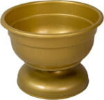  Műanyag talpas kerek tál arany D21cm M15, 5cm