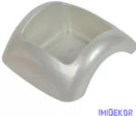  Műanyag domború tál ezüst FOCUS M6x15, 5x15cm