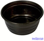  Műanyag kerek hullámos mintás tál D19cm M8, 5cm - Grafit