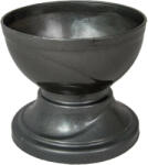  Műanyag nagy talpas kerek tál szürke D15cm M13, 5cm