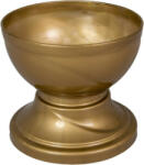  Műanyag nagy talpas tál arany D15cm M13, 5cm